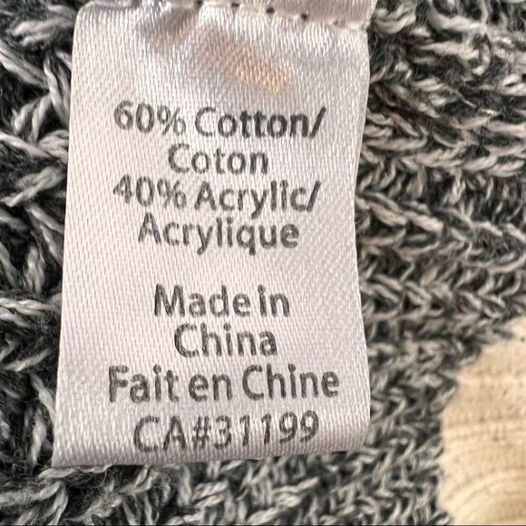 Dkr Cottage Collection Salt & Pepper Knit Sweater Size L - Picture 7 of 8